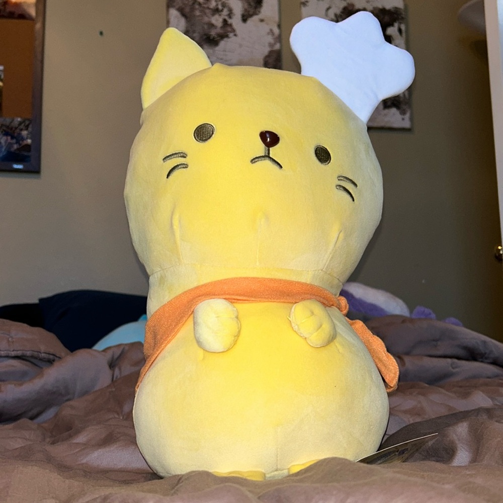 Nyan Cafe chef cat plush Yellow